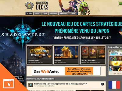 Cygames Shadowverse Website Takeover